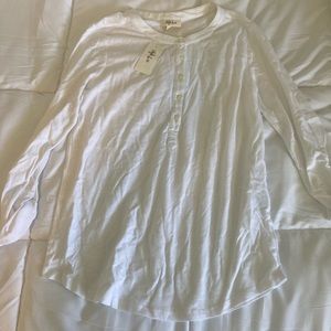 White, button up t-shirt